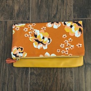 Floral clutch handbag